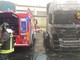 Camion in fiamme ad Altare: intervento dei vigili del fuoco