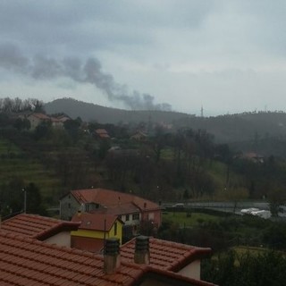 Camion in fiamme sulla A10, tra Varazze e Arenzano