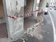Savona, distrutta una parte di un pilone della Torretta: transennata l'area dalla polizia locale (FOTO)