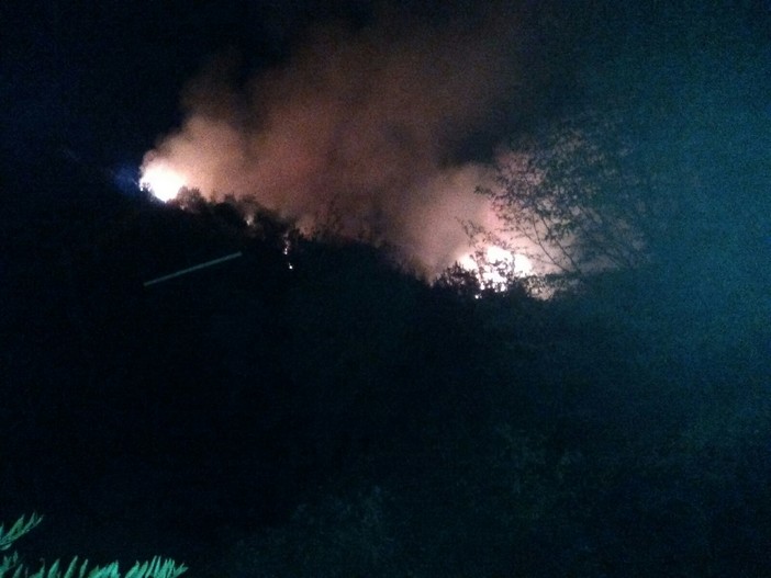 Alassio, sotto controllo l'incendio in località Vegliasco