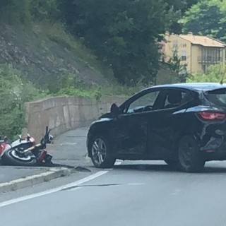 Scontro auto moto a Roccavignale: un ferito in codice giallo al San Paolo