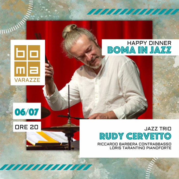 Boma di Varazze, il 6 luglio serata musicale con &quot;Rudy Cervetto Jazz Trio&quot;