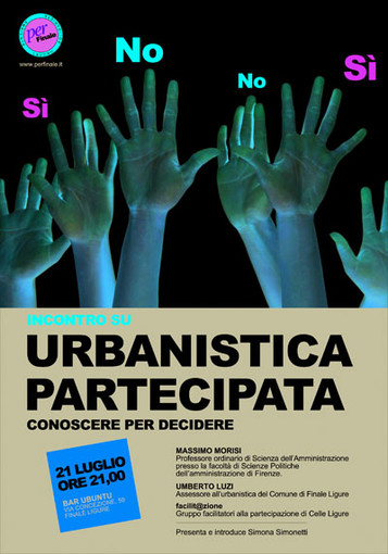 A Finale Ligure incontro sull'urbanistica partecipata