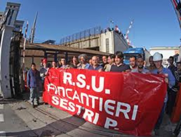 Fincantieri: &quot;Sestri Ponente a rischio chiusura&quot;