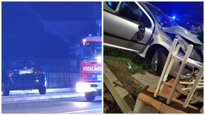 Ceriale, incidente nella notte sulla via Aurelia: due feriti al Santa Corona (FOTO)