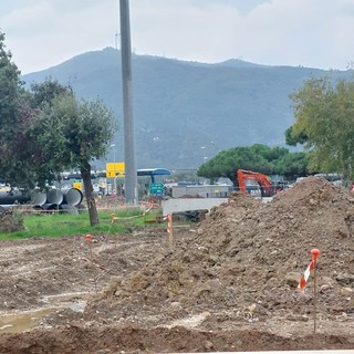 Restyling autoporto di Savona-Vado, proseguono i lavori nel piazzale