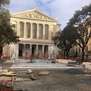 Savona, sopralluogo ai cantieri di piazza Diaz dei consiglieri di minoranza