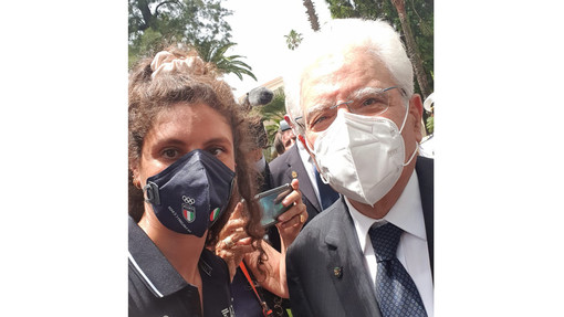 Orgoglio savonese: la sincronette nolese Linda Cerruti al Quirinale per la consegna del Tricolore diretto a Tokyo