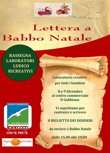 Al Centro Commerciale Il Gabbiano di Savona, il laboratorio creativo &quot;Il biglietto dei desideri&quot;