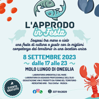 Imperia: l'8 settembre “L’approdo in festa”, incontri e laboratori a Oneglia