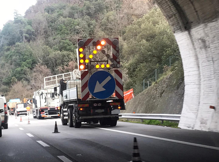 Autostrada, traffico interrotto nel tratto Ceva – Millesimo in direzione Savona per lavori di messa in sicurezza