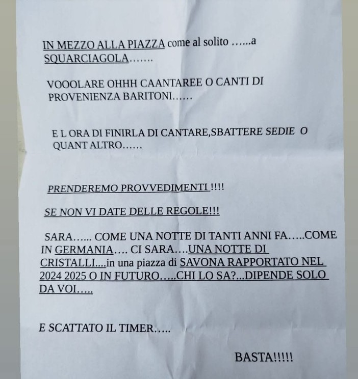 Minacce al titolare del Maama Bar: &quot;Se non vi regolate, ci sarà una notte dei cristalli come in Germania&quot;