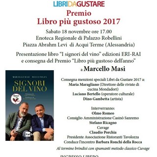 Il giornalista Marcello Masi riceve il premio “Libro più Gustoso dell’anno”