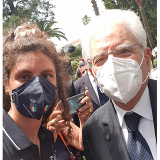 Orgoglio savonese: la sincronette nolese Linda Cerruti al Quirinale per la consegna del Tricolore diretto a Tokyo