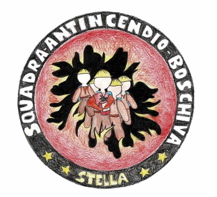 Creazione del logo della squadra Aib di Stella: scelta l'idea di 4 alunni della 3D