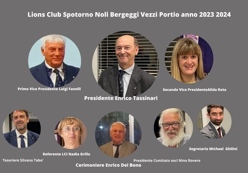 Lions Club Spotorno-Noli-Bergeggi-Vezzi Portio, alla guida riconfermato Enrico Tassinari