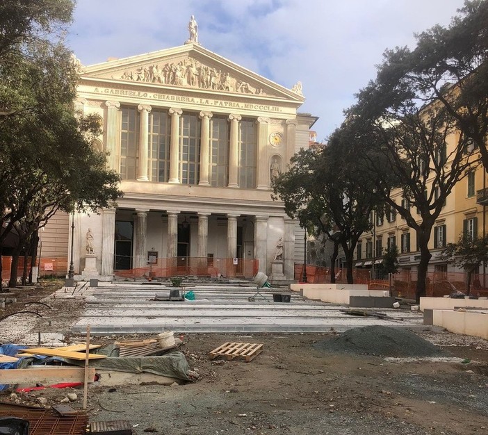 Savona, sopralluogo ai cantieri di piazza Diaz dei consiglieri di minoranza