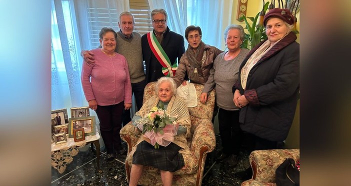 Carcare, Livia Ruffino compie 104 anni: gli auguri dell’Amministrazione comunale