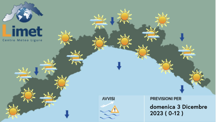 Meteo, chiusura di settimana soleggiata in Liguria