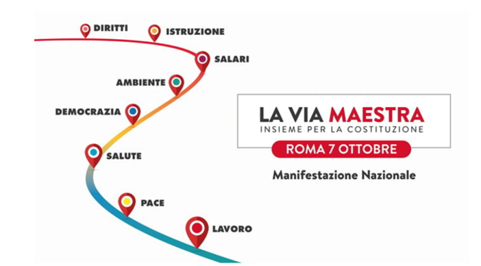 &quot;La via Maestra-Insieme per la Costituzione&quot;, una delegazione savonese alla manifestazione del 7 ottobre a Roma