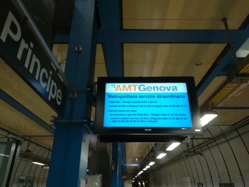 Metro Genova: gratis Brin-Dinegro, ma anche controlli ai tornelli