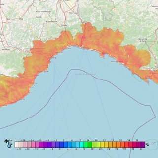 Arpal conferma per oggi (22 luglio) l'avviso per &quot;disagio fisiologico da caldo&quot;