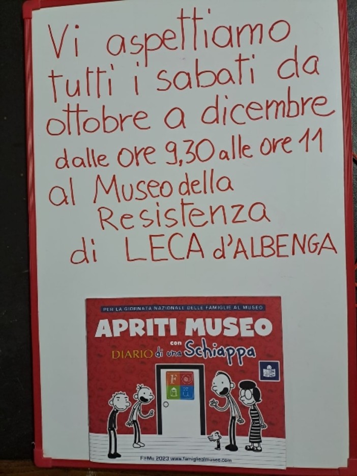 Leca d'Albenga, il Museo Storico della Resistenza aderisce al progetto &quot;Famiglie al Museo&quot;: visite guidate ogni sabato mattina