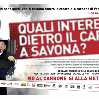 Savona e dintorni: manifesti 6 x 3 per dire no al carbone e si al (solo) metano. (Le foto)