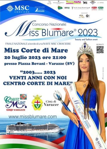 Miss Blumare 2023, il 20 luglio spazio al concorso Miss Corte di Marte a Varazze