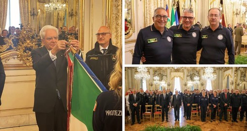 Medaglia d’oro al valor civile alla Protezione Civile, anche Giovanni Naso di Albenga al Quirinale dal Presidente Mattarella