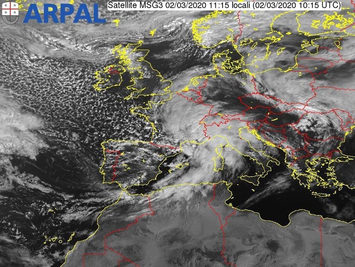 Maltempo: Arpal conferma l'allerta gialla, ma con una nuova scansione oraria