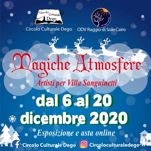 &quot;Magiche Atmosfere 2020&quot;, la mostra virtuale del Circolo Culturale Dego a favore di Villa Sanguinetti