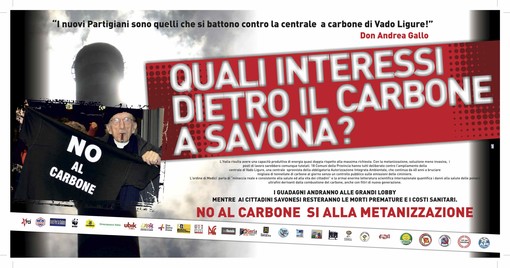 Savona e dintorni: manifesti 6 x 3 per dire no al carbone e si al (solo) metano. (Le foto)