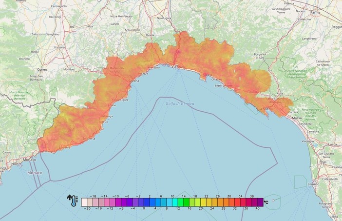 Arpal conferma per oggi (22 luglio) l'avviso per &quot;disagio fisiologico da caldo&quot;