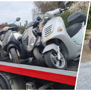 Finale, rimossi oltre una decina di mezzi tra scooter e bici in stato di abbandono