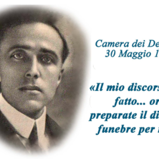 Alassio, il 10 giugno commemorazione di Giacomo Matteotti nel centenario della sua morte