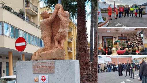Albenga, inaugurato il Monumento al volontario, Ardoino (Croce Bianca): “Rappresenta i valori che ci ispirano”