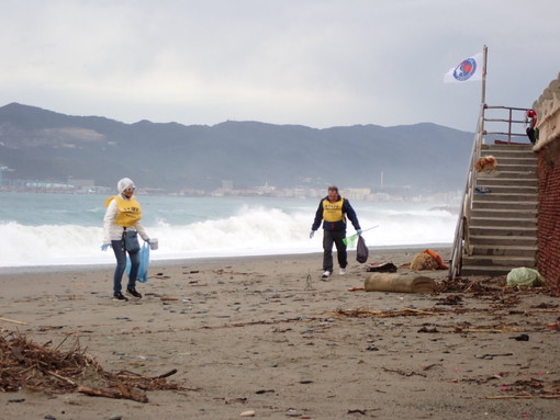 “S.O.S. rumenta in spiaggia”, Assonautica pulisce la spiaggia del Prolungamento (FOTO)