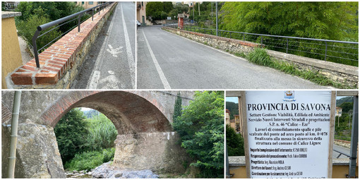 Il ponte di Eze dopo i lavori e in alcune foto dell'archivio di caliceligure.org di Angelo Tortarolo