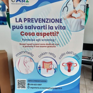 Asl 2, al via la campagna &quot;Prevenzione è vita&quot; per promuovere la salute e l'adesione ai programmi di screening gratuiti