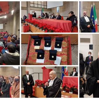 Savona, in Tribunale simbolico passaggio di testimone tra i neo avvocati e gli storici legali con più di 50-60 anni di lavoro (FOTO)