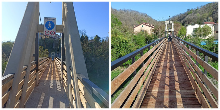 Dego, terminato il restauro della passerella sul fiume Bormida: il 25 Aprile la cerimonia di inaugurazione