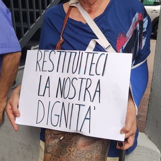 Uno dei cartelli esposti in occasione della protesta dello scorso 14 luglio