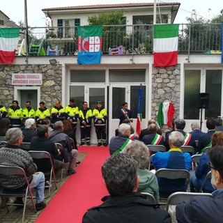 Giustenice, taglio del nastro per la nuova sede del Gruppo Comunale di Protezione civile ed A.I.B. (FOTO e VIDEO)