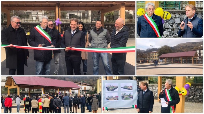 Inaugurata la nuova piazza mercatale, il &quot;salotto bello&quot; di Murialdo (FOTO e VIDEO)