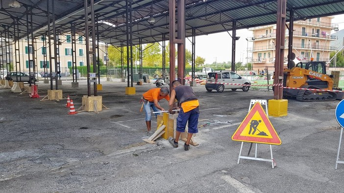 I lavori in piazza Corridoni