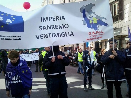 Sciopero nazionale della Polizia locale: a Roma presente anche la Liguria