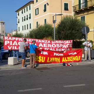 Una delle rappresentanze sindacali stamani presenti all'incontro presso la Culp