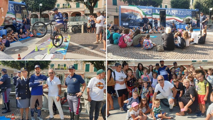 Al via da Pietra Ligure il tour ligure del Pullman azzurro della Polstrada, De Vincenzi: &quot;Una vera e propria 'lezione di sicurezza'&quot;