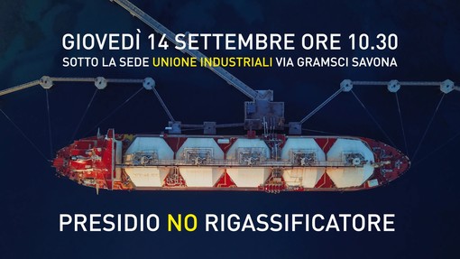 Toti a Savona per la firma dell'Accordo di programma per l'area di Crisi Complessa: ad attenderlo un presidio contro il rigassificatore